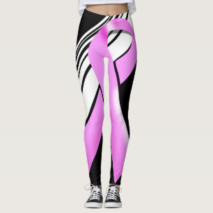 Leggings Patrón moderno de sensibilización sobre el cánc