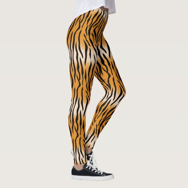 Leggings Patrón moderno de tigre salvaje (Derecha)