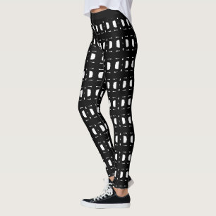 Leggings Patrón moderno elegante y sofisticado en blanco y