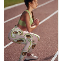 Patrón Moderno Pastel Rosa Y Aguacate Verde