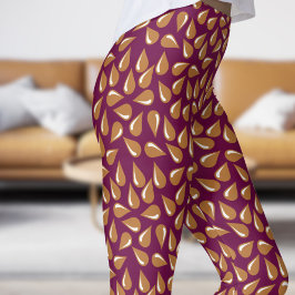 Leggings Patrón moderno Tyrian Purple Flick