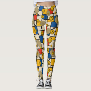 Leggings Patrón mondriano de canaletas de bola de costra