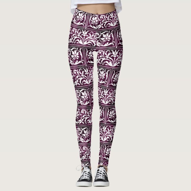 Leggings Patrón morado (Anverso)