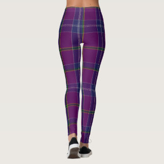 Leggings Patrón morado de tartán
