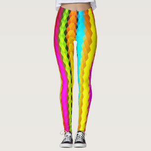 Leggings Patrón mosaico multicolor abstracto geométrico
