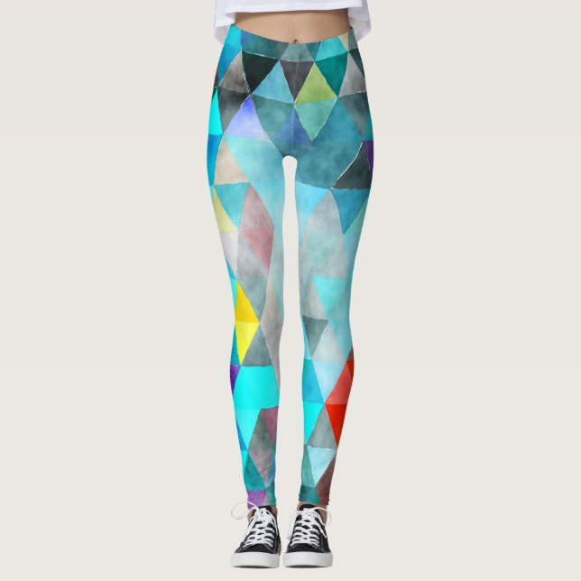 Leggings patrón multicolor azul (Anverso)