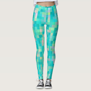 Leggings Patrón multicolor de arte de píxeles