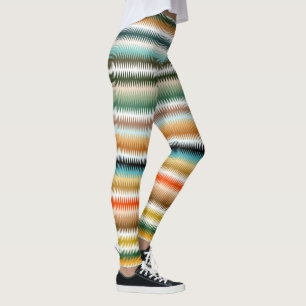 Leggings Patrón multicolor de zigzag