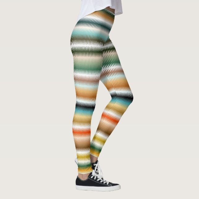 Leggings Patrón multicolor de zigzag  (Derecha)