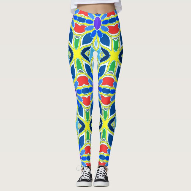 Leggings Patrón multicolor sin fisuras "Ratti_Creative_Arts (Anverso)