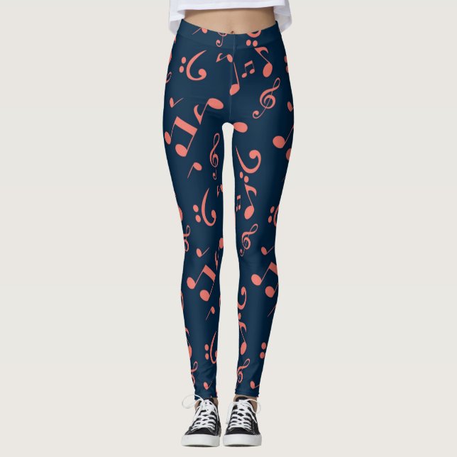 Leggings Patrón musical (Anverso)