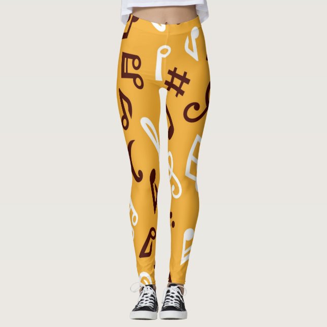Leggings Patrón musical (Anverso)