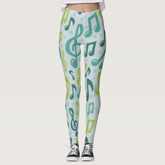 Leggings Patrón musical (Anverso)