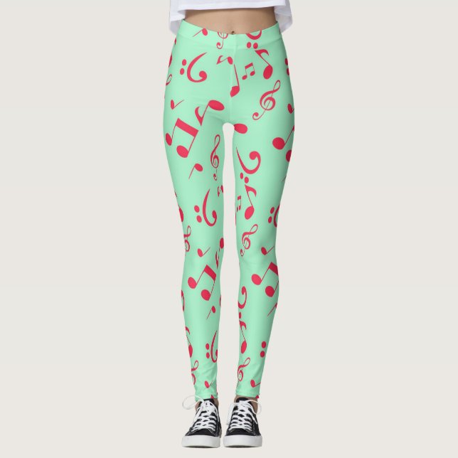 Leggings Patrón musical (Anverso)