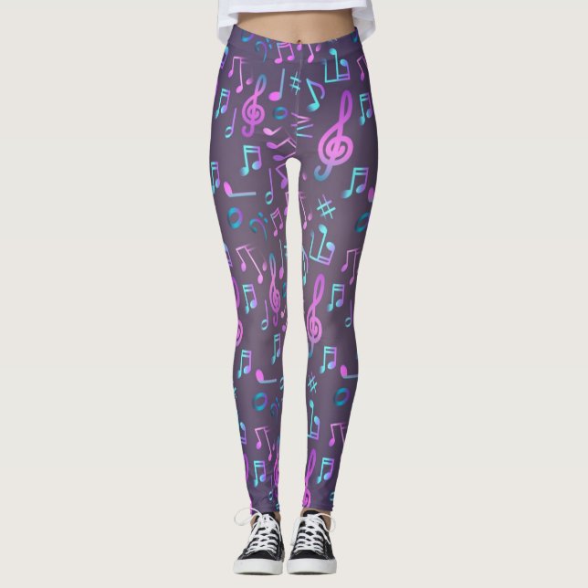 Leggings Patrón musical (Anverso)