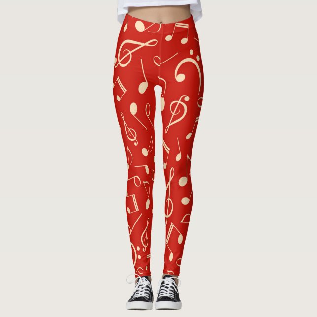 Leggings Patrón musical (Anverso)