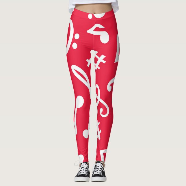 Leggings Patrón musical (Anverso)