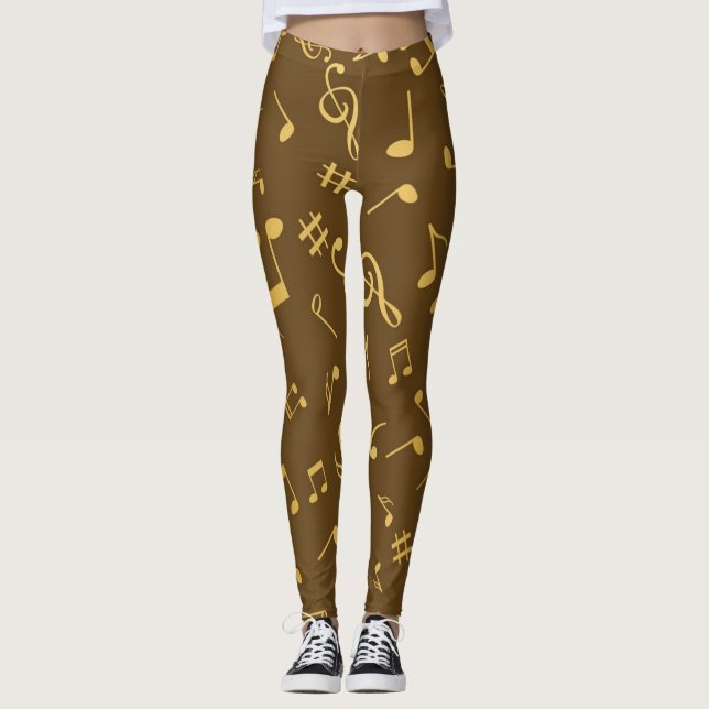 Leggings Patrón musical (Anverso)