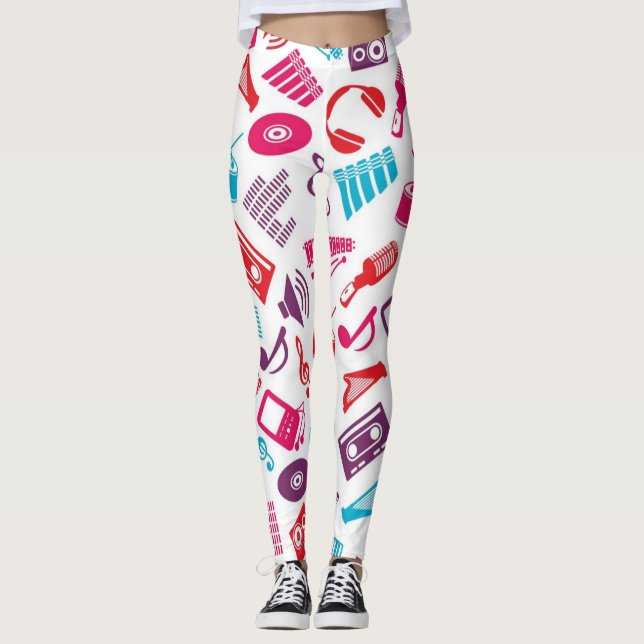Leggings Patrón musical (Anverso)