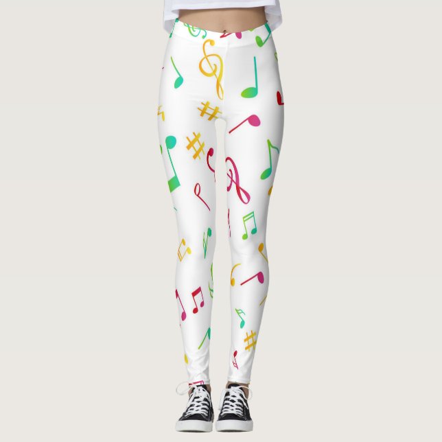 Leggings Patrón musical (Anverso)