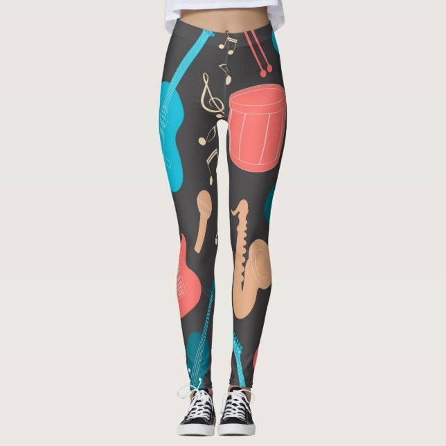 Leggings Patrón musical (Anverso)