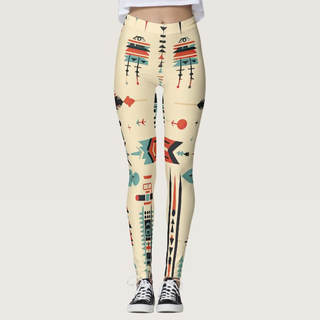 Leggings Patrón nativo americano (Anverso)