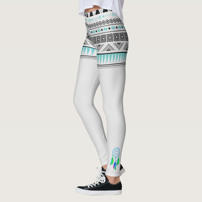 Leggings Patrón nativo americano con Dreamcatchers (Izquierda)