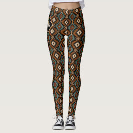 Leggings Patrón Nativo Americano Cultura India Estilo Boho