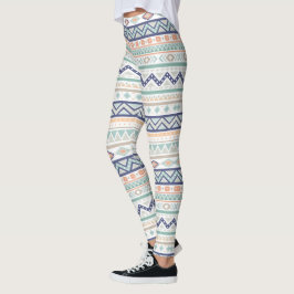 Leggings Patrón nativo americano de la tribu azteca