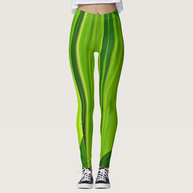 Leggings Patrón natural verde (Anverso)