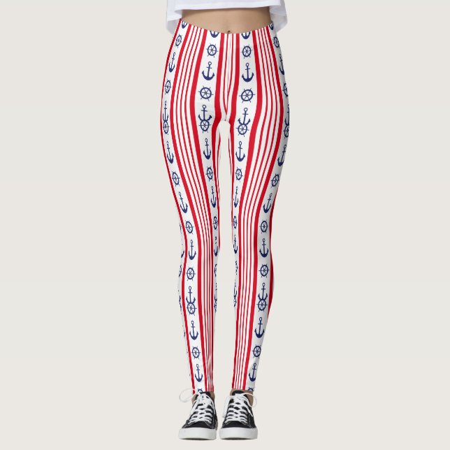 Leggings Patrón náutico (Anverso)