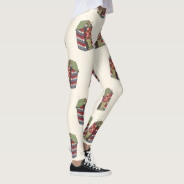 Leggings Patrón Navideño Vintage, Soldado de Juguete Cascan