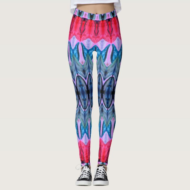 Leggings Patrón negrita en Verde azulado (Anverso)
