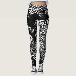 Leggings patrón negro y blanco