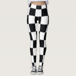 Leggings Patrón negro y blanco de verificación<br><div class="desc">Legiones de patrones de cuadros negros y blancos</div>