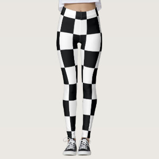 Leggings Patrón negro y blanco de verificación
