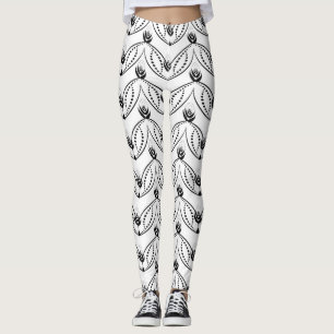 Leggings Patrón negro y blanco sin costuras