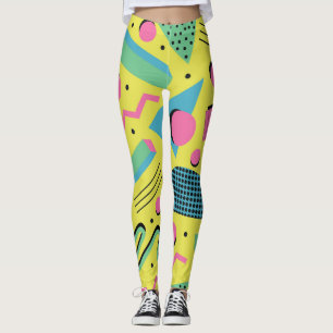 Leggings Patrón Neon Funky Memphis