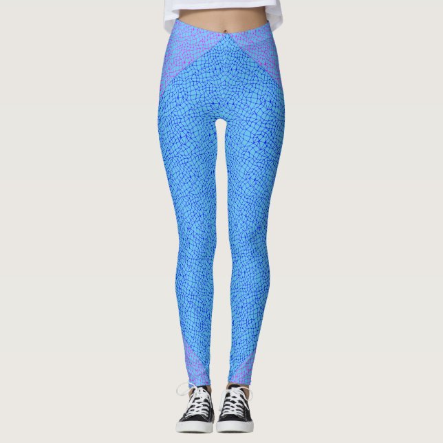 Leggings Patrón neto 05 Indigo azul LBlue BG (Anverso)