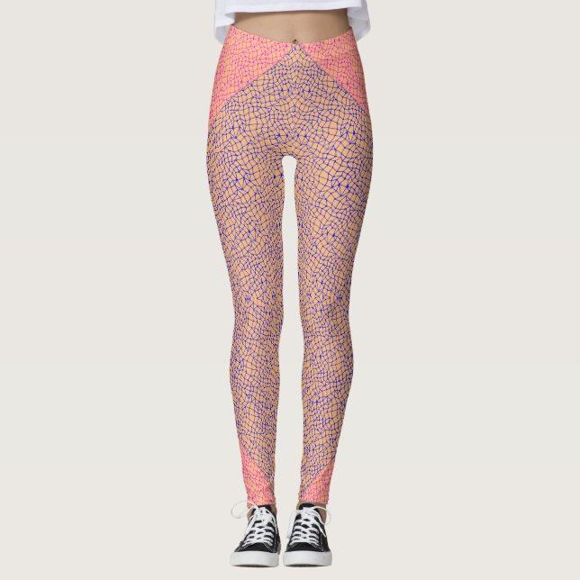 Leggings Patrón neto 05 Indigo Azul Lorange BG (Anverso)