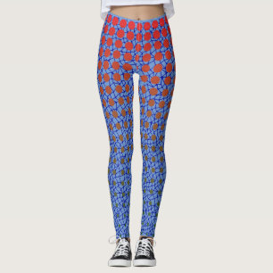 Leggings Patrón neto 10.blue.wx4 Lblue BG