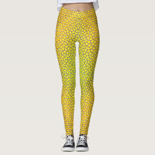Leggings Patrón neto controlado 01 BYellow BG