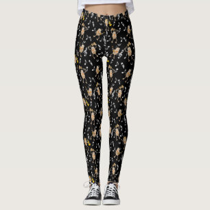 Leggings Patrón notas musicales de Guitar Rocks