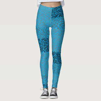 Leggings Patrón numérico 01 con fondo azul claro