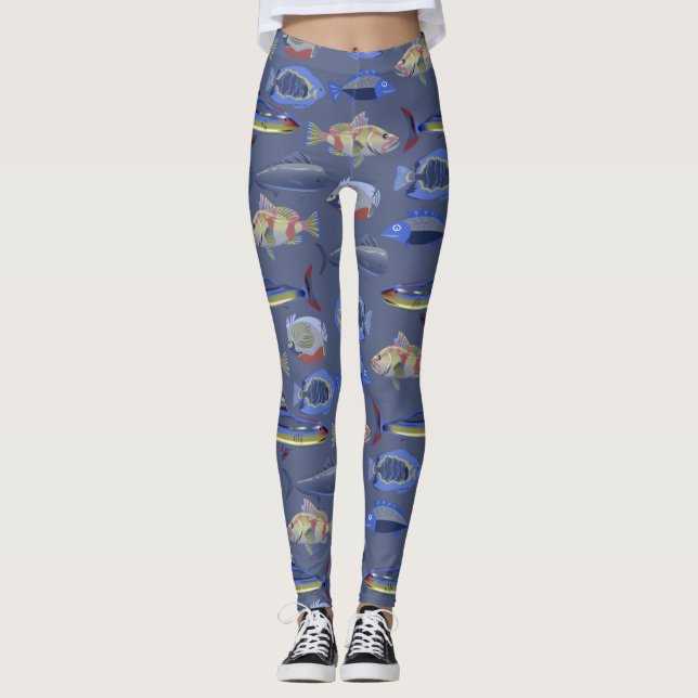 Leggings Patrón oceánico (Anverso)