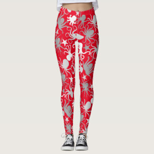 Leggings Patrón Octopus.b Red BG