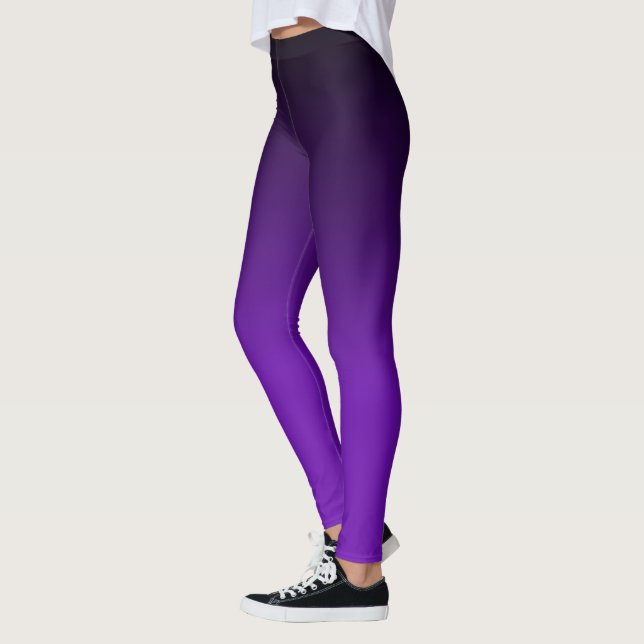 Leggings Patrón Ombre negro y púrpura (Izquierda)
