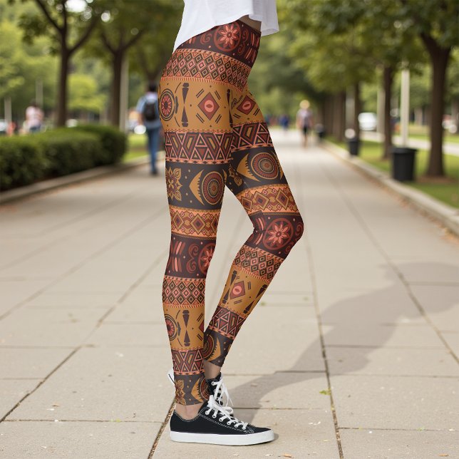 Leggings Patrón ornamental tribal de la etnia terracota mod (Subido por el creador)