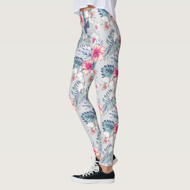 Leggings Patrón Orquídea Tropical (Izquierda)