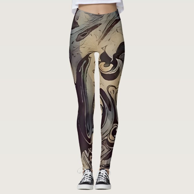 Leggings Patrón oscuro moderno (Anverso)